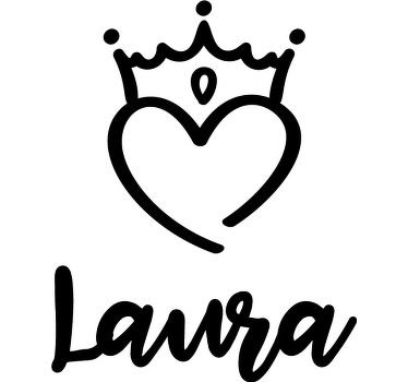 Camisetas parejas Corazones coronados con nombre - TenVinilo