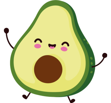 Two female happy avocado Couple t shirts - TenStickers