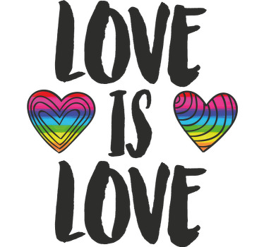 Amor es amor con corazones t-skjorte par - Tenstickers