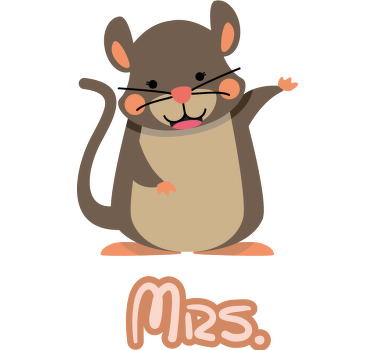 Paní a paní ženské myši pár triček - TenStickers