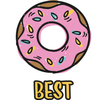 Bästa vänner munk och kaffe anpassad t-shirt - Tenstickers