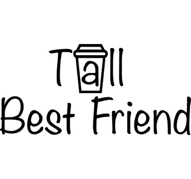 Kısa ve uzun en iyi arkadaş özel tişört - TenStickers