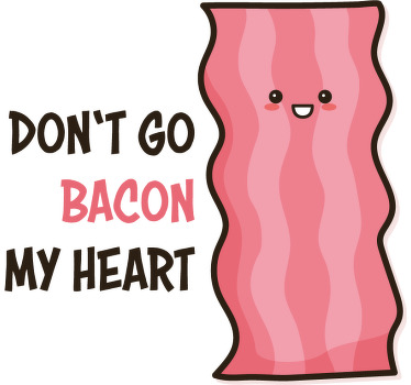 培根和油炸情侣 t 恤 - TenStickers