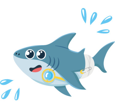 家庭鲨鱼父子衬衫 - TenStickers