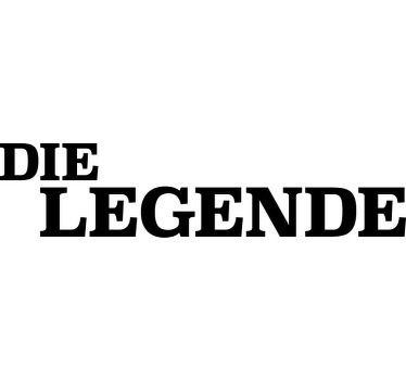 Vater Sohn T Shirt Leyenda y legado texto - TenStickers