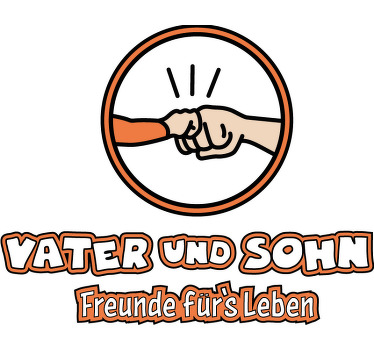 Vater Sohn T Shirt Saludo de puño mejores amigos - TenStickers