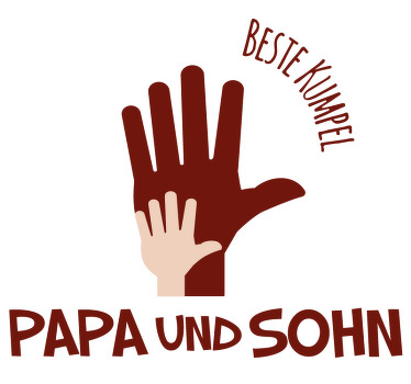 Vater Sohn T Shirt Manos de colores - TenStickers