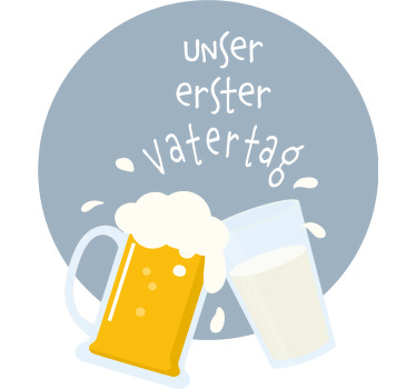 Vater Sohn T Shirt Leche y cerveza camiseta padre e hijo - TenStickers