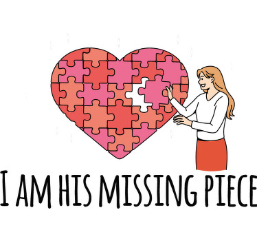Sweet missing piece couple Couple t shirts - TenStickers