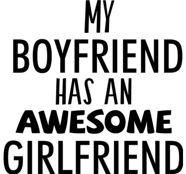 Matching awesome boyfriend girlfriend t shirts - TenStickers