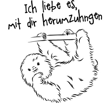 Pärchen T Shirts Süße faultiere verliebt in phrase - TenStickers