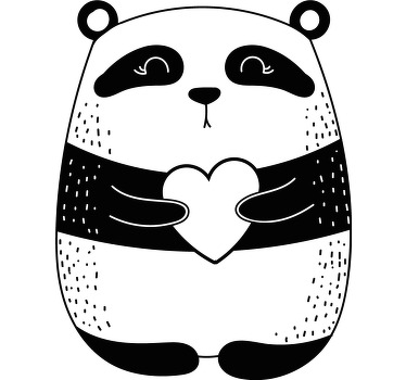 Roztomilý panda medvědi se srdcem pár triček - TenStickers