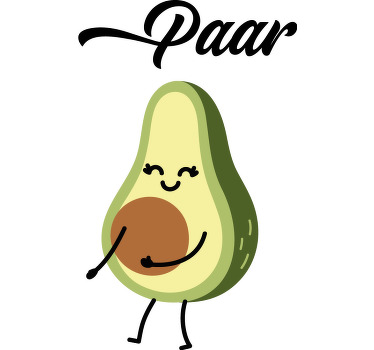 Pärchen T Shirts Süße avocados verliebt in text - TenStickers
