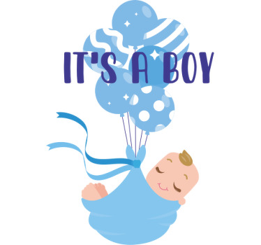 It's a boy baby shower pattern custom t-shirt - TenStickers