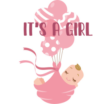 Maglietta bebè rivelazione del sesso è una femmina - TenStickers