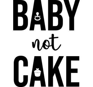 Bebek pasta değil kadın desen özel t-shirt - TenStickers