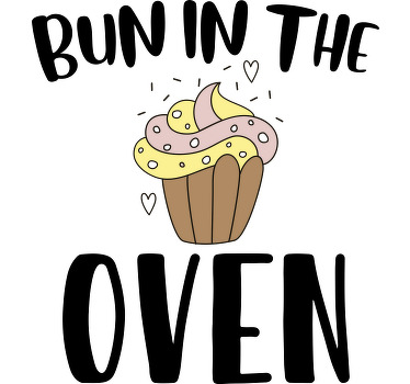 烤箱中的包子怀孕定制 t 恤 - TenStickers