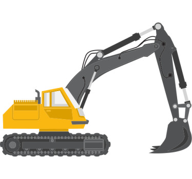 Camiseta infantil Diseño excavadora amarilla - TenVinilo