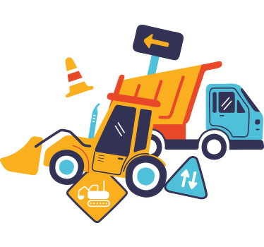 Construction vehicle kids t-shirt - TenStickers