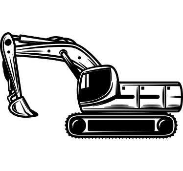 Camiseta infantil Excavadora grande monocolor - TenVinilo