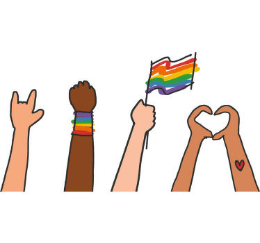 T-shirt lever les mains fièrement - TenStickers