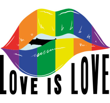 Pride day läppar koncept anpassad t-shirt - Tenstickers