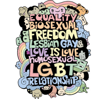 Lgbt özel tişört el çizimi isimleri - TenStickers