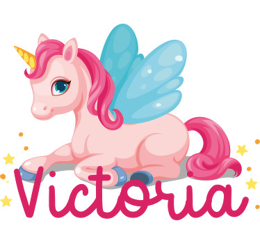 Camiseta infantil Divertido unicornio rosa feliz - TenVinilo