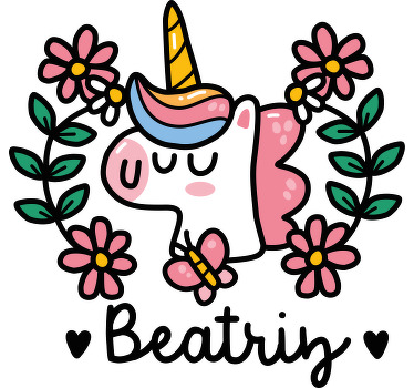 Cute flower unicorn  Kids t-shirt - TenStickers