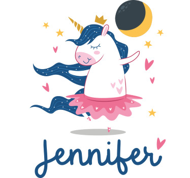 Ballerina unicorn on cloud Kids t-shirt - TenStickers