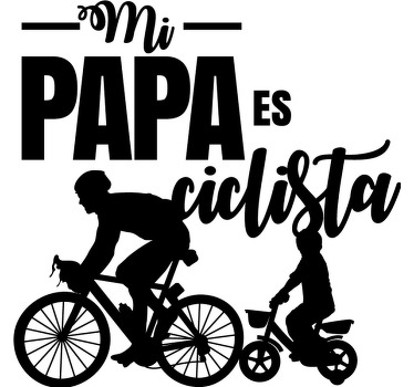 Camiseta padre e hijo papá ciclista - TenVinilo