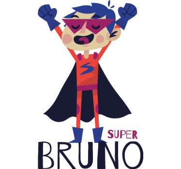 Super bror og søster T-shirts med navn - TenStickers