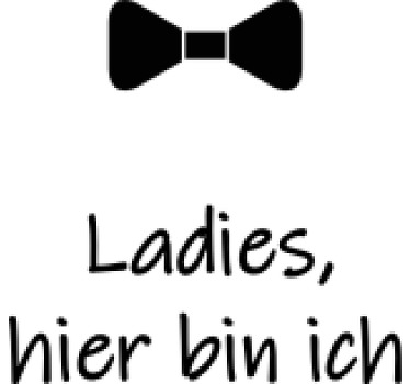 T-Shirt Baby "damen hier bin ich" mit fliege - TenStickers