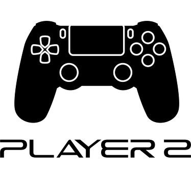 Game controller spelers 1 en 2 shirt - TenStickers
