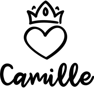 Camisetas parejas Corazones coronados con nombre - TenVinilo