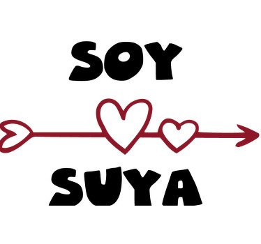 Camisetas parejas Corazones soy de ella y ella es mia - TenVinilo