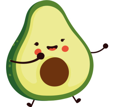 Two female happy avocado Couple t shirts - TenStickers