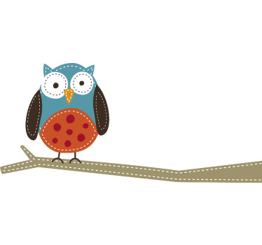 Camiseta infantil Camiseta búho y rama - TenVinilo