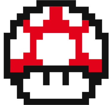 Mario pixelated mushroom Kids t-shirt - TenStickers