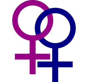 Lesbisk tecken anpassad t-shirt - Tenstickers