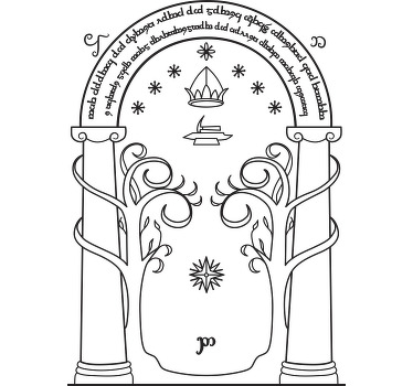 Zarif kapı taslağı özel tişört - TenStickers