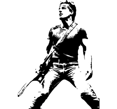 Bruce Springsteen black  white custom t-shirt - TenStickers