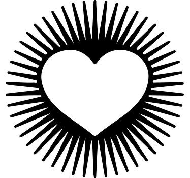 Camiseta personalizada corazón rojo radiante - TenVinilo