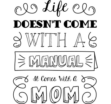 Blue calligraphy Mothers day shirt - TenStickers