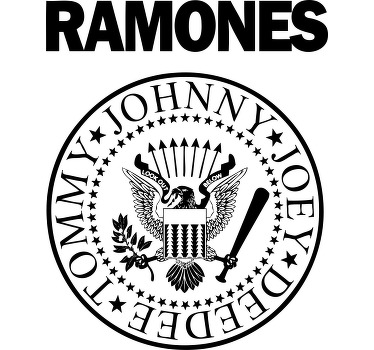 t-shirt personalizada com o logotipo dos ramones - TenStickers