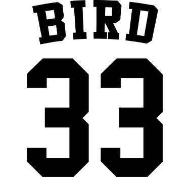 Larry bird 33 özel tişört - TenStickers