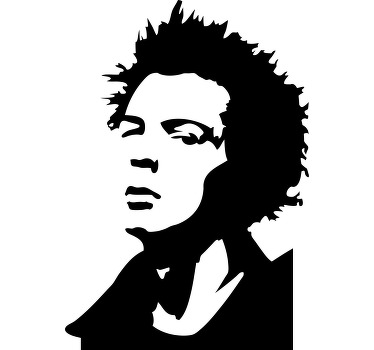 Sid vicious iconic silhouette custom t-shirt - TenStickers