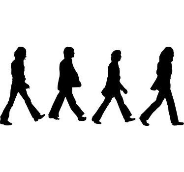 t-shirt personalizada de caminhada pela estrada na abadia - TenStickers