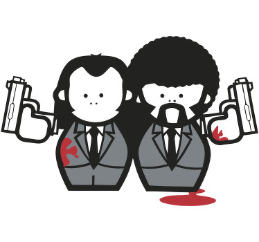 Benutzerdefiniertes T-Shirt mit cartoon-pulp-fiction - TenStickers