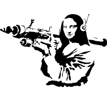 Mona lisa bazuka özel tişört - TenStickers